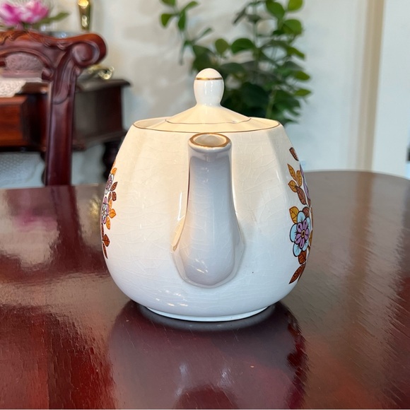 Wood Sons Ellgreave Ironstone Teapot Alpine White MCM Vintage England 357/7 HTF - Picture 5 of 10